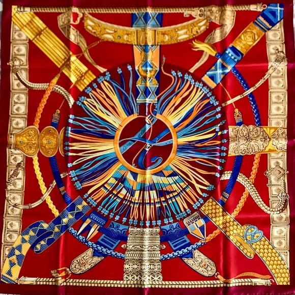 Hermes Accessories - ❌SOLD❌Hermès CENTURES ET LIENS Red Scarf Toutsy